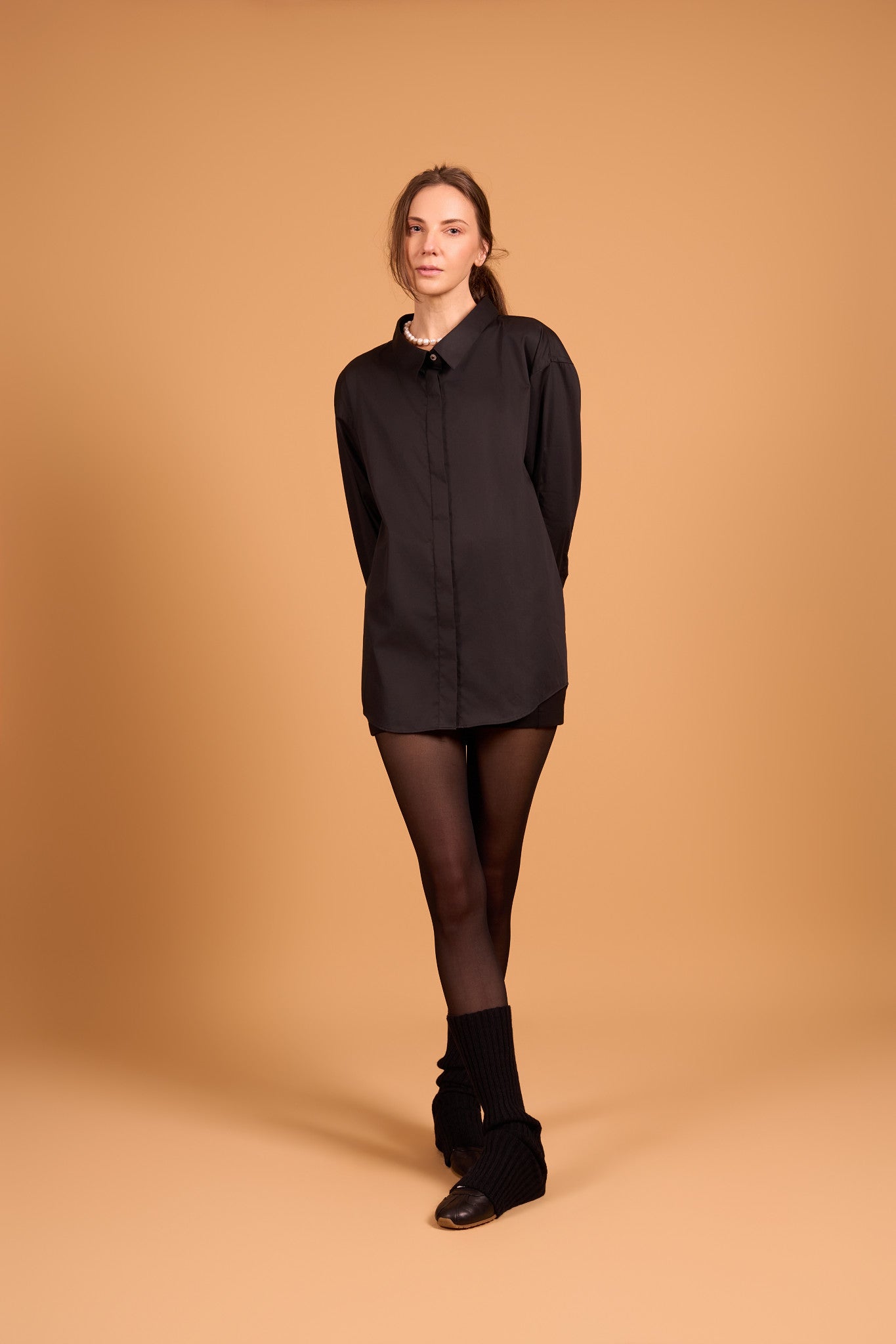 DRAMA COLLAR SHIRT YET BLACK