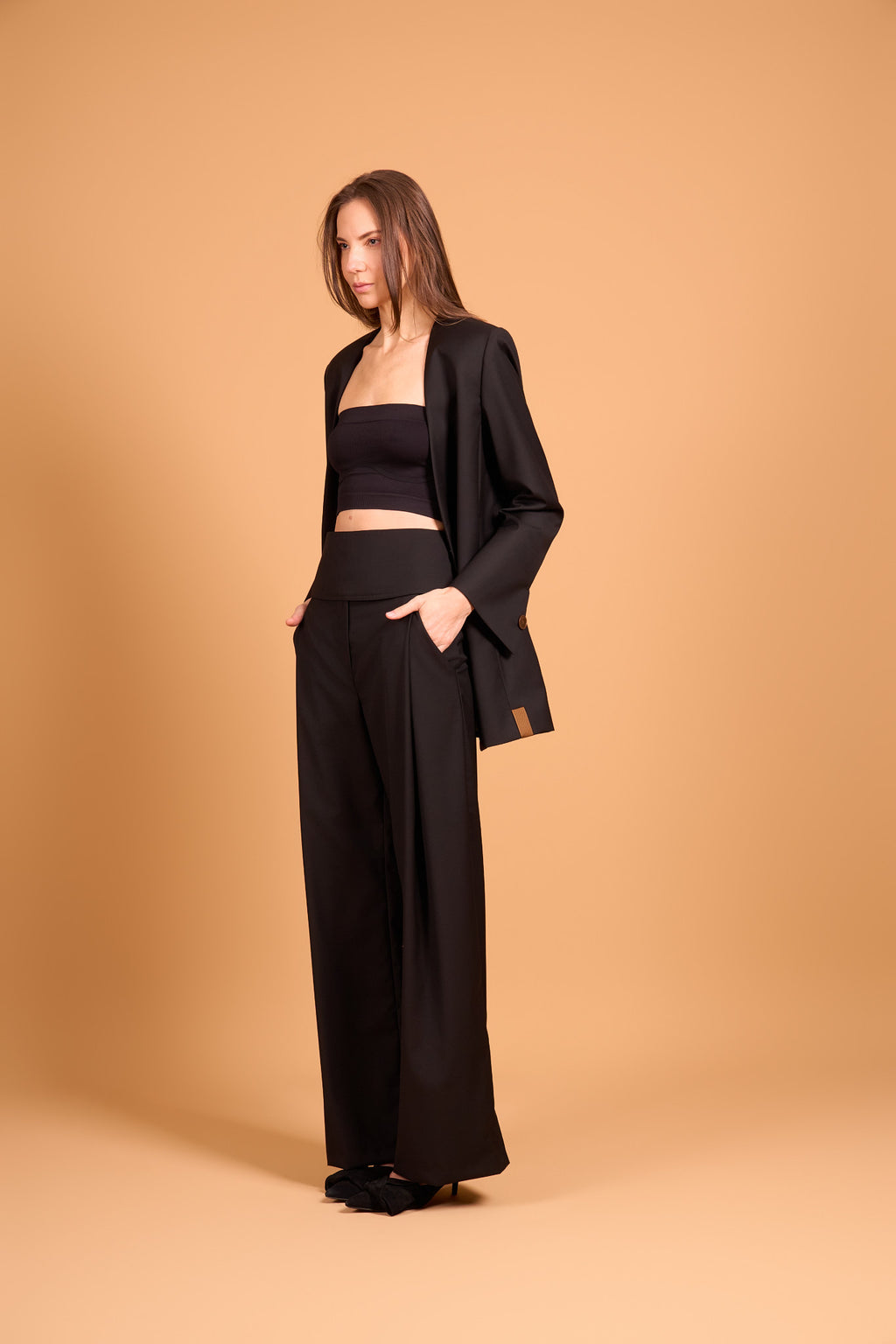 PLISSÉ FOUNDATION TROUSER MIDNIGHT