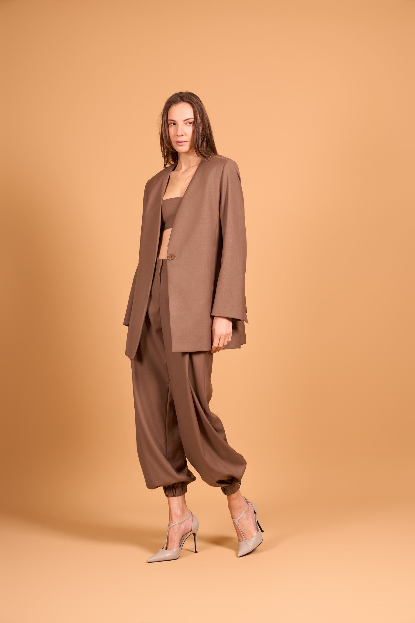 PURE LINE BLAZER WARM TAUPE