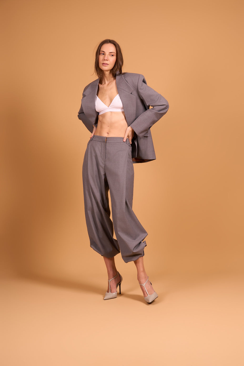 QUIET SWING TROUSER STONE