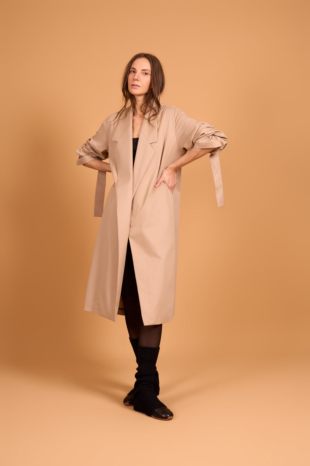 STATEMENT COAT SAND