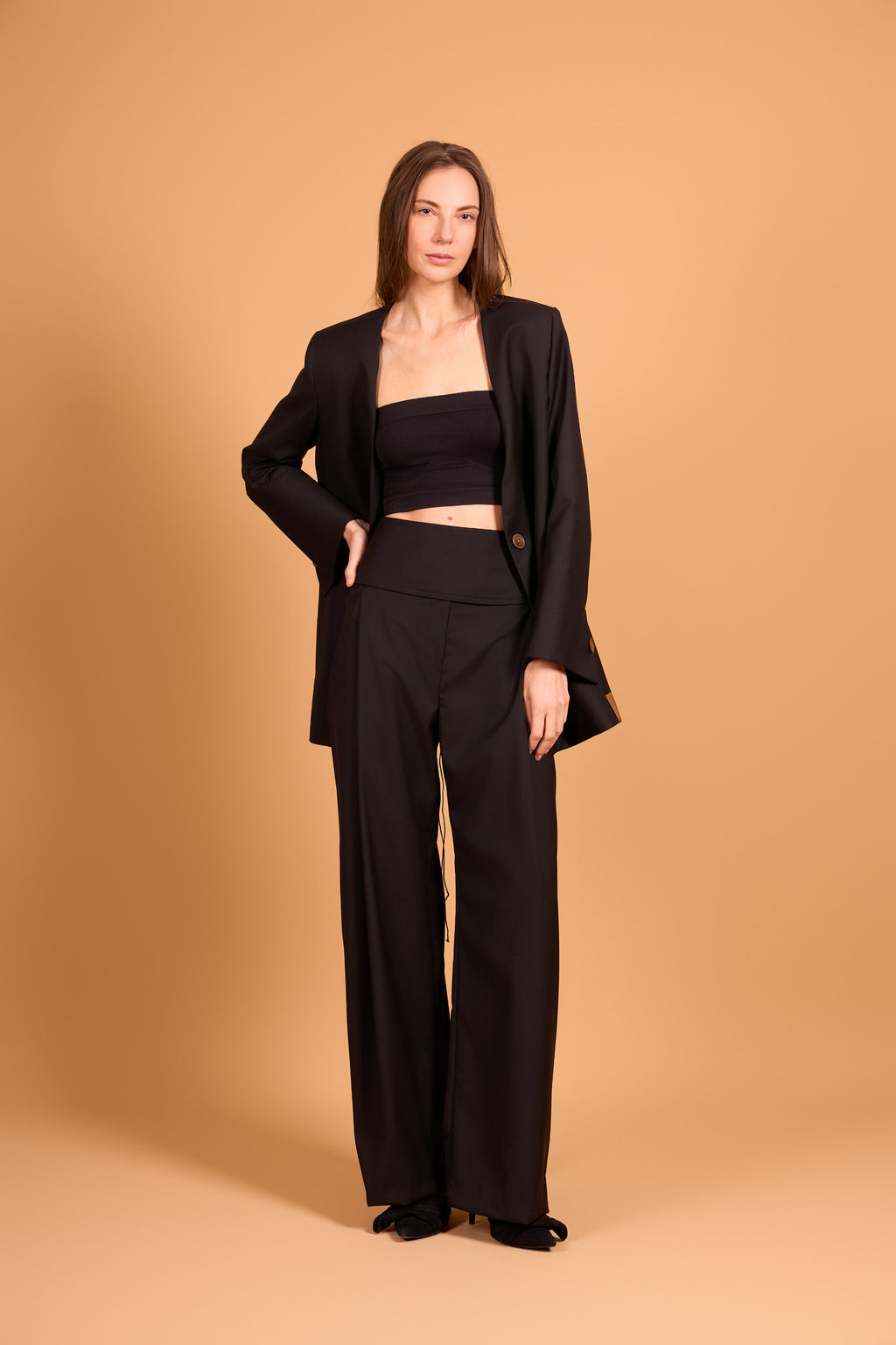 PLISSÉ FOUNDATION TROUSER MIDNIGHT
