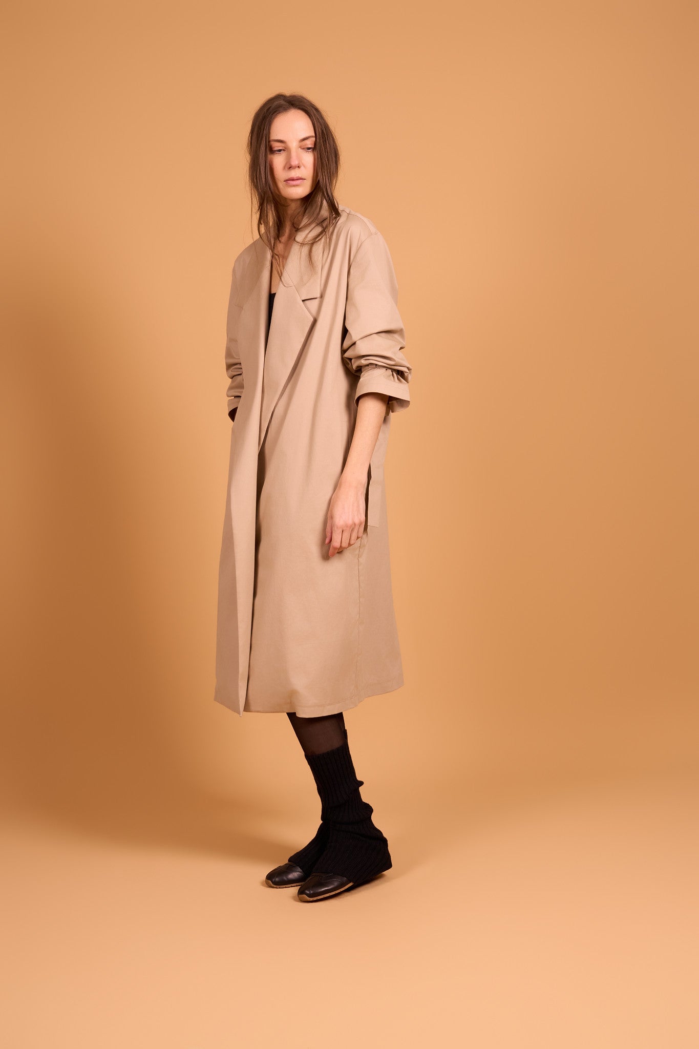 STATEMENT COAT SAND