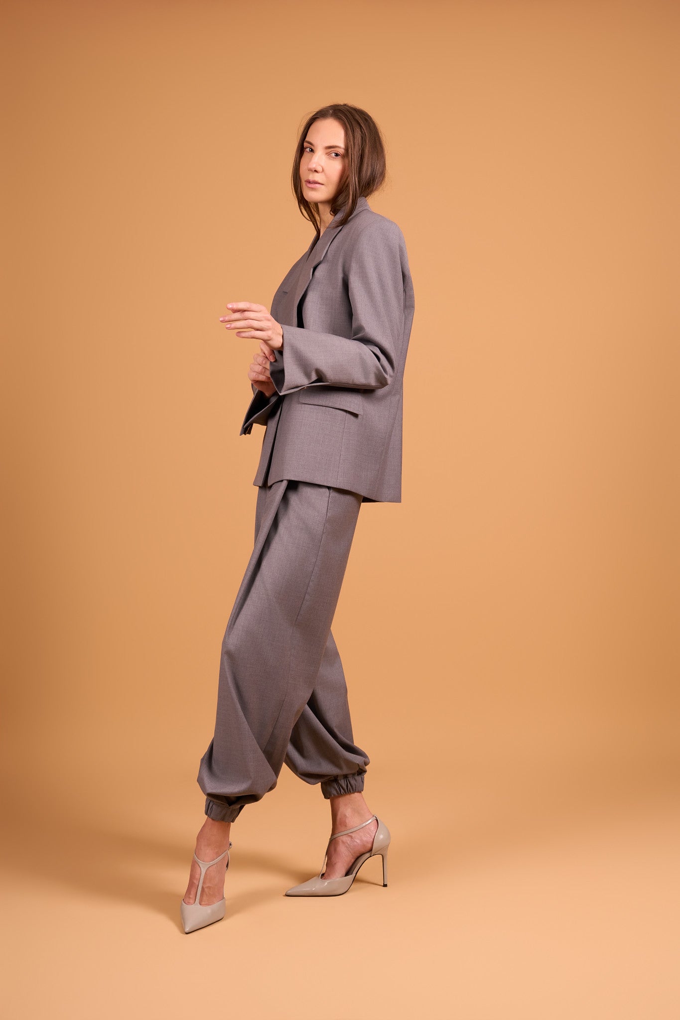 QUIET SWING TROUSER STONE