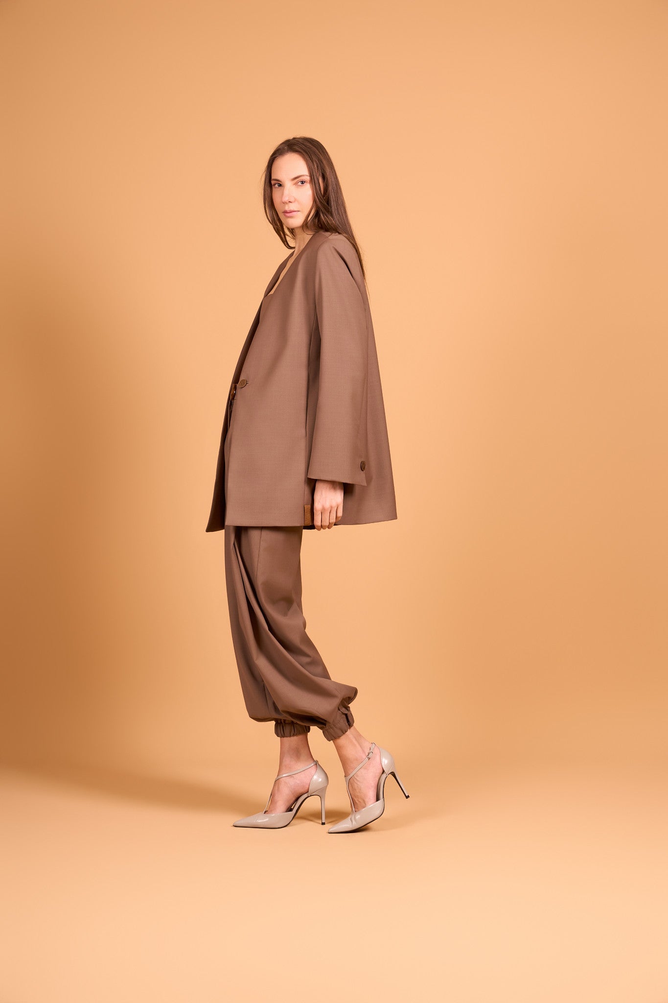 PURE LINE BLAZER WARM TAUPE