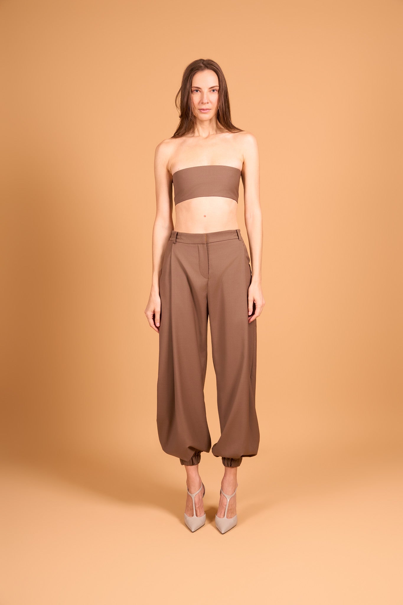 QUIET SWING TROUSER WARM TAUPE