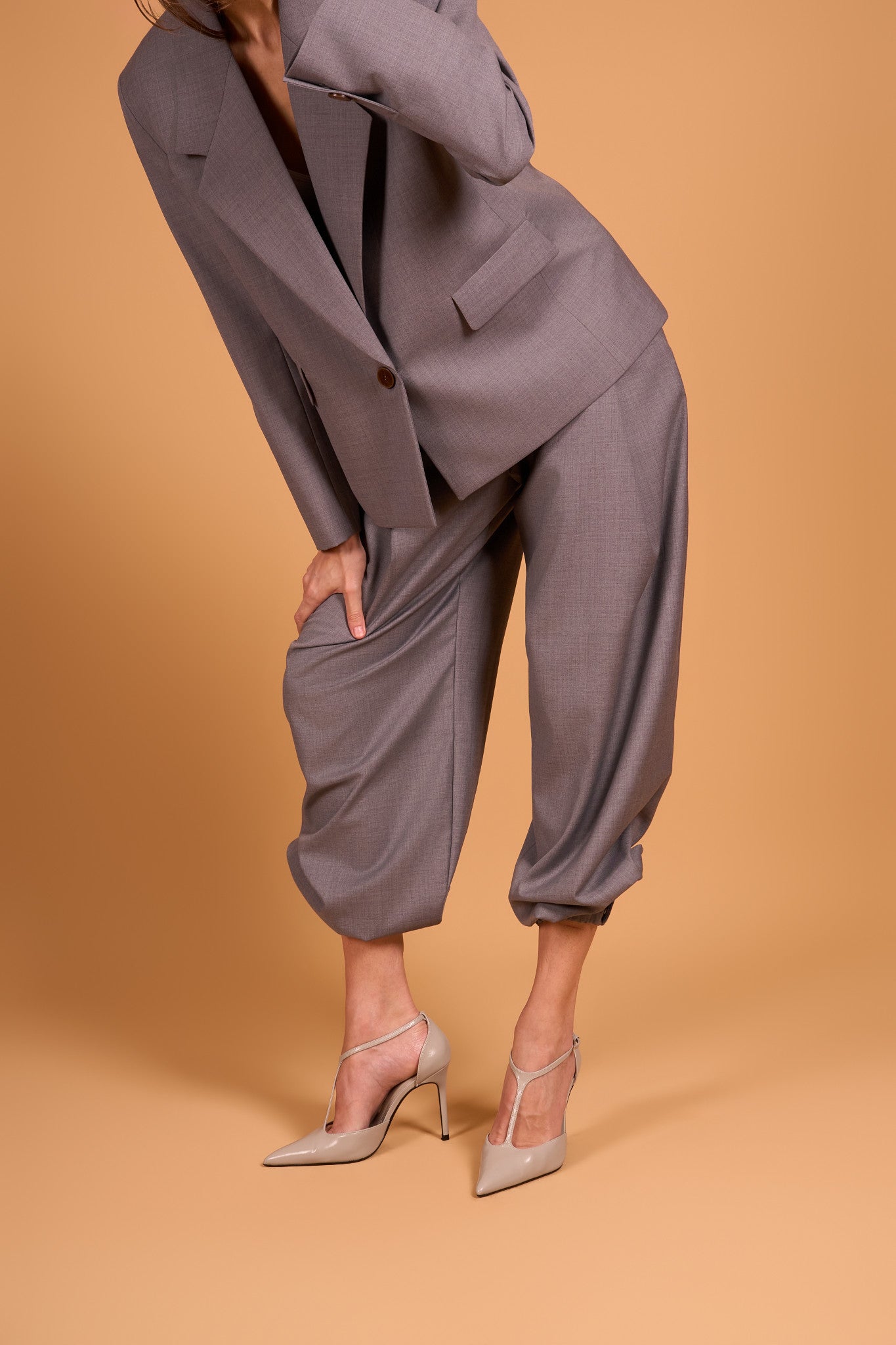 QUIET SWING TROUSER STONE