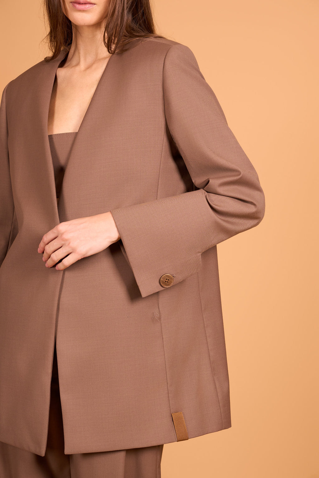 PURE LINE BLAZER WARM TAUPE