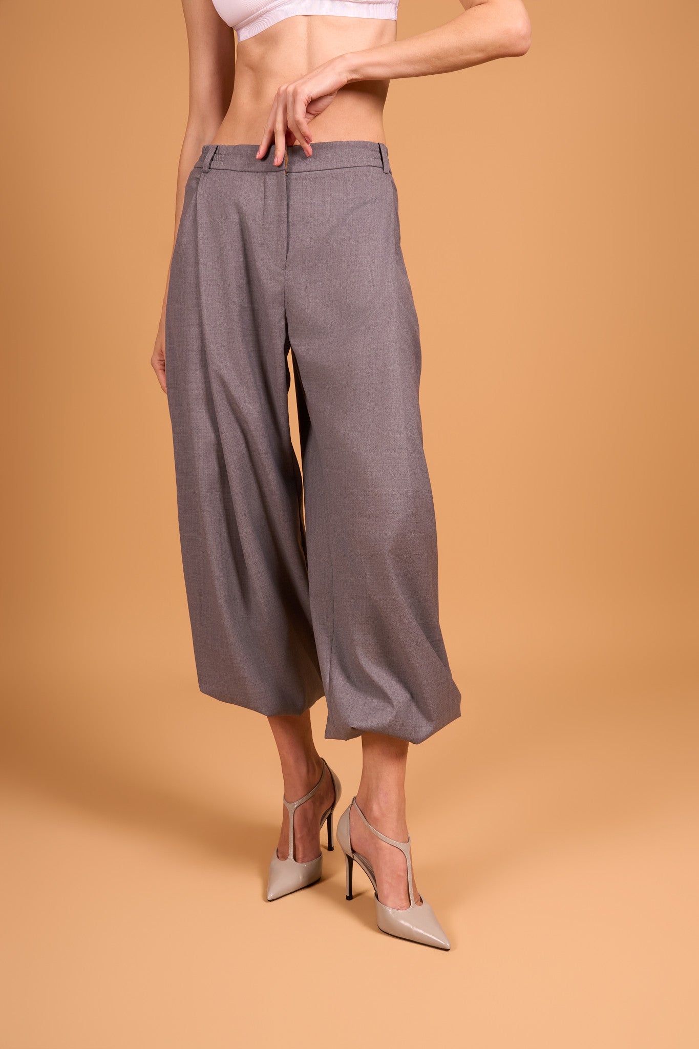 QUIET SWING TROUSER STONE