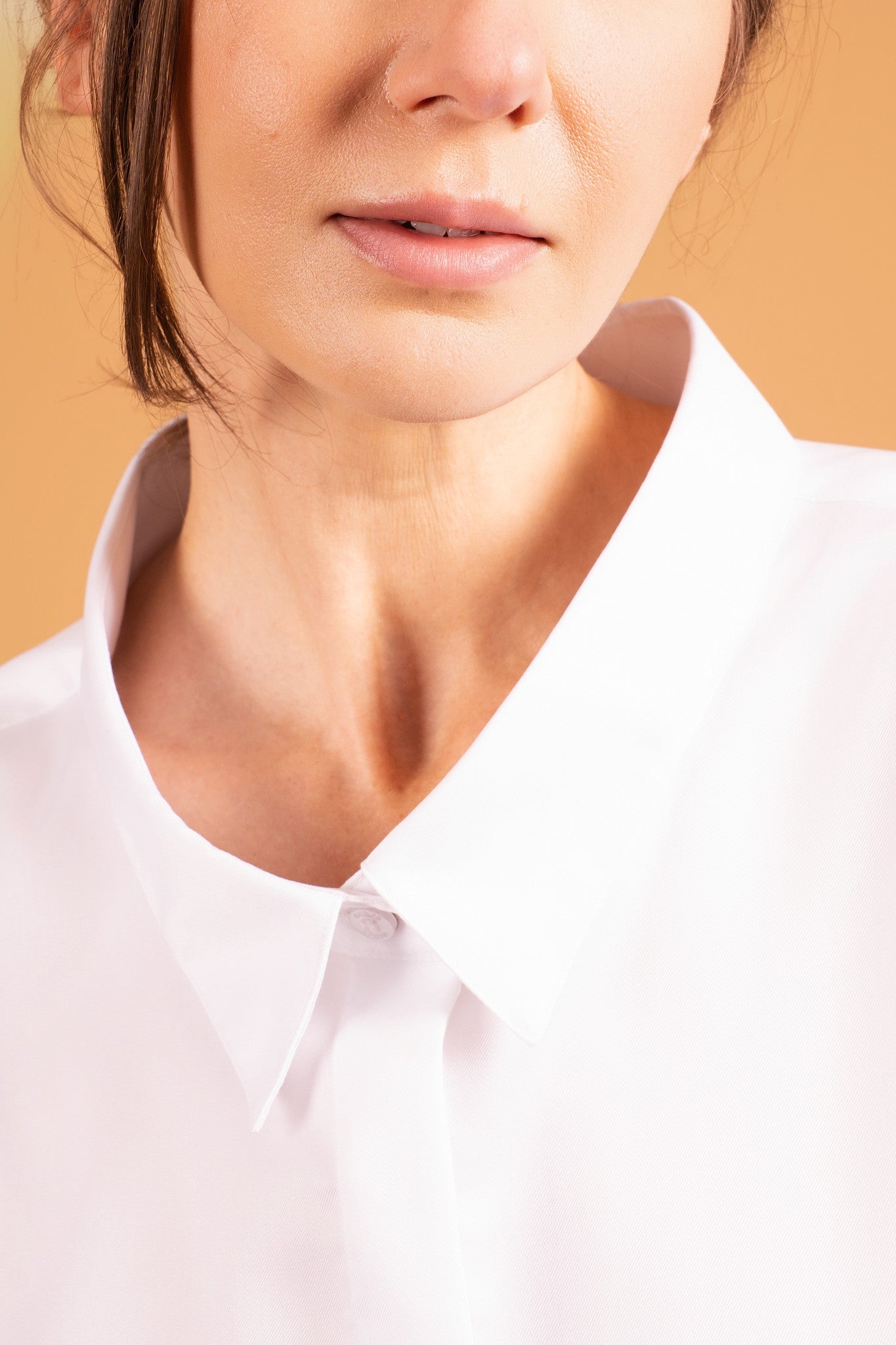 DRAMA COLLAR SHIRT OPTIC WHITE