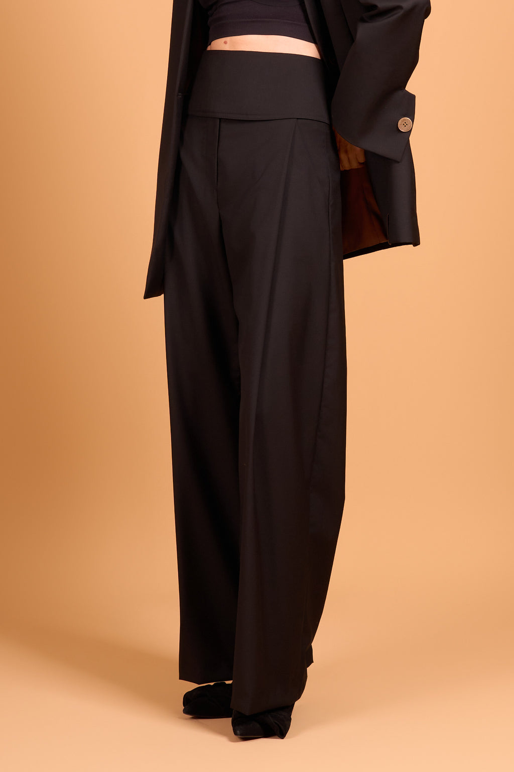 PLISSÉ FOUNDATION TROUSER MIDNIGHT