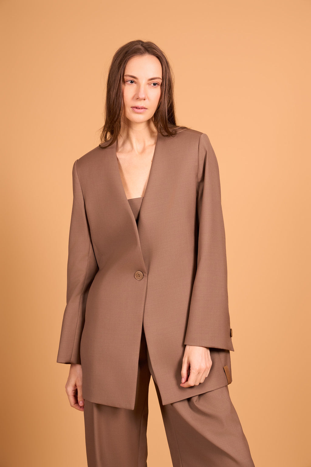 PURE LINE BLAZER WARM TAUPE