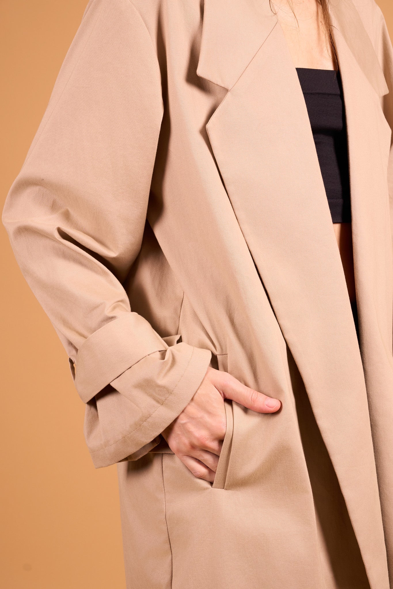 STATEMENT COAT SAND