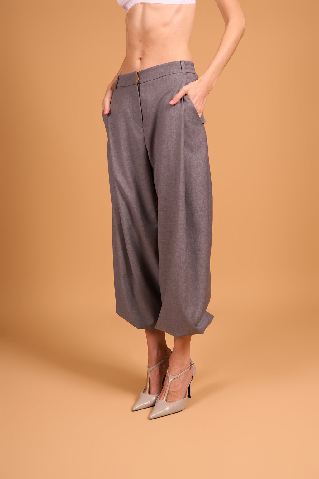 QUIET SWING TROUSER STONE