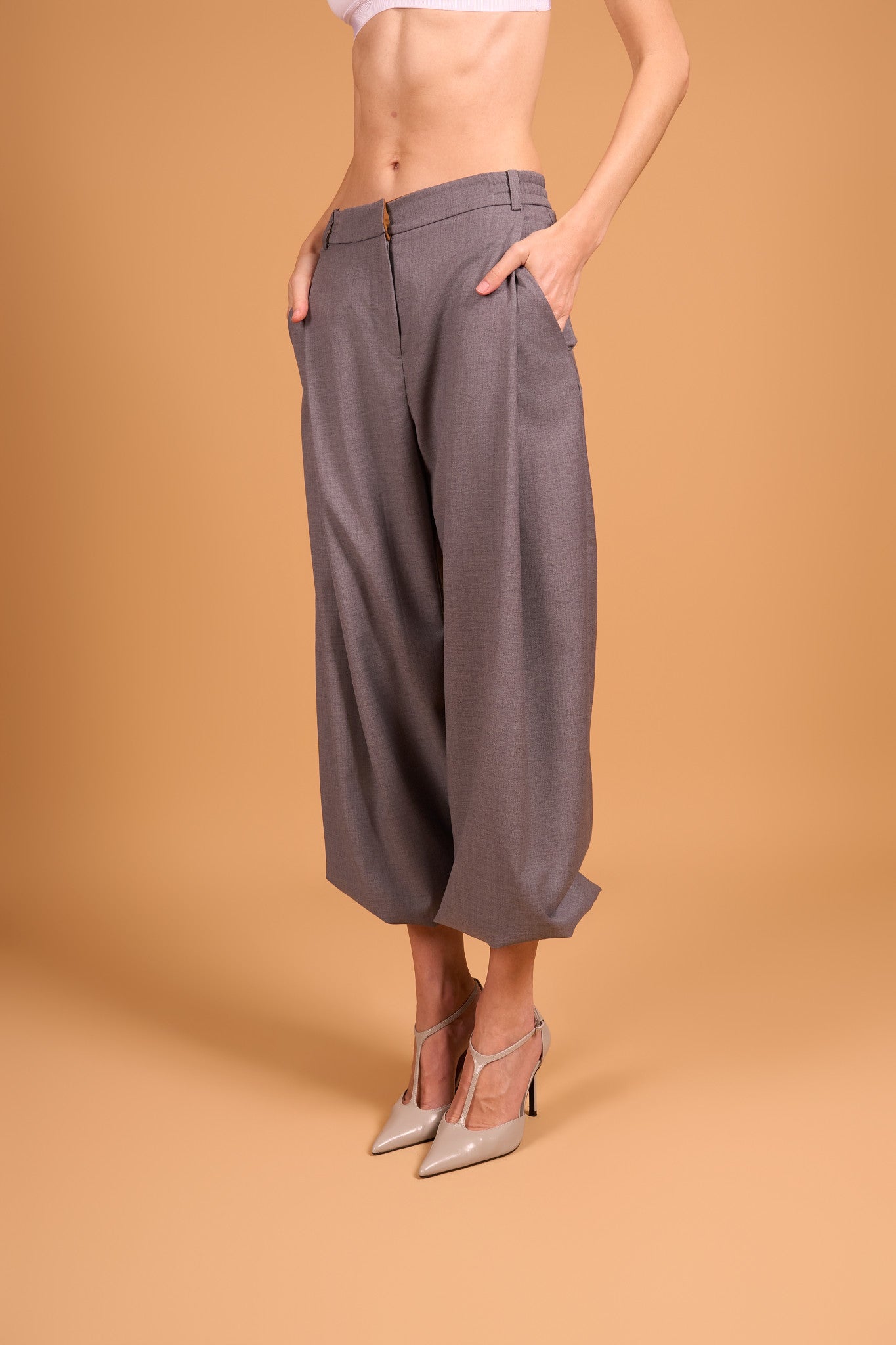 QUIET SWING TROUSER STONE