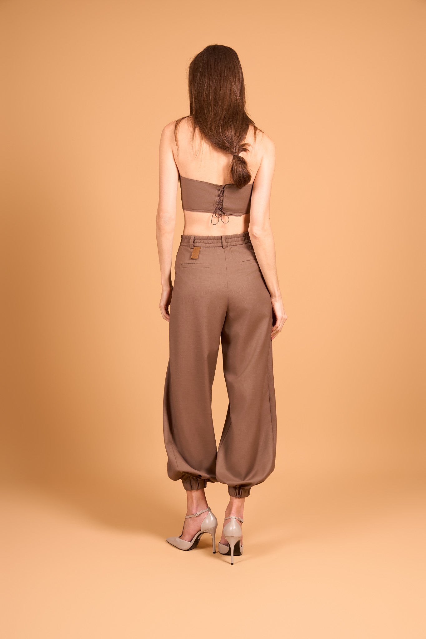 QUIET SWING TROUSER WARM TAUPE