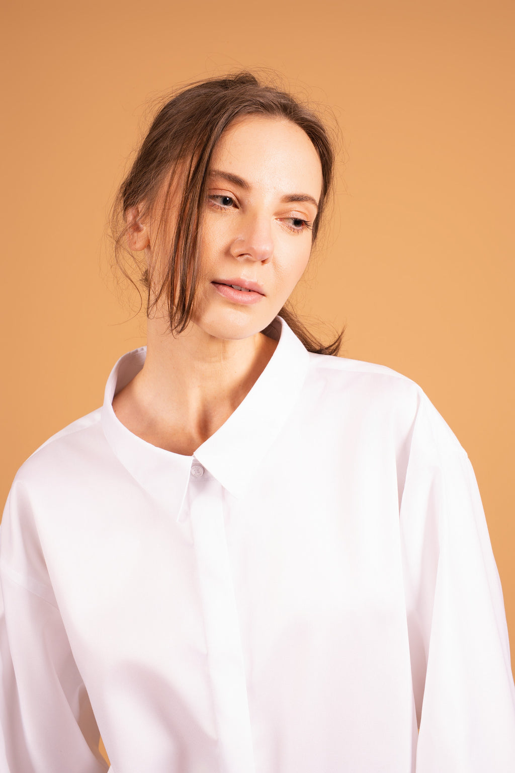 DRAMA COLLAR SHIRT OPTIC WHITE