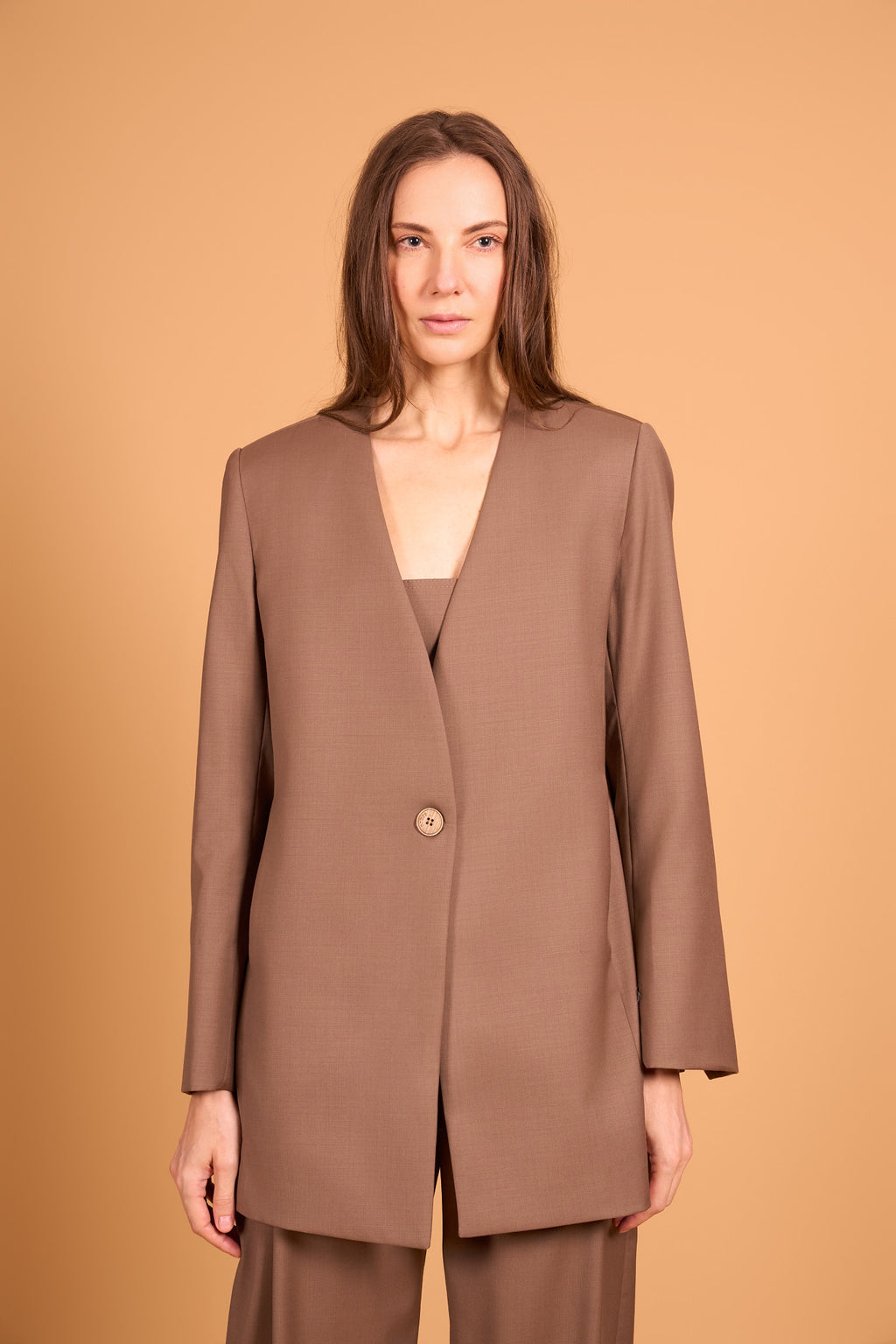 PURE LINE BLAZER WARM TAUPE