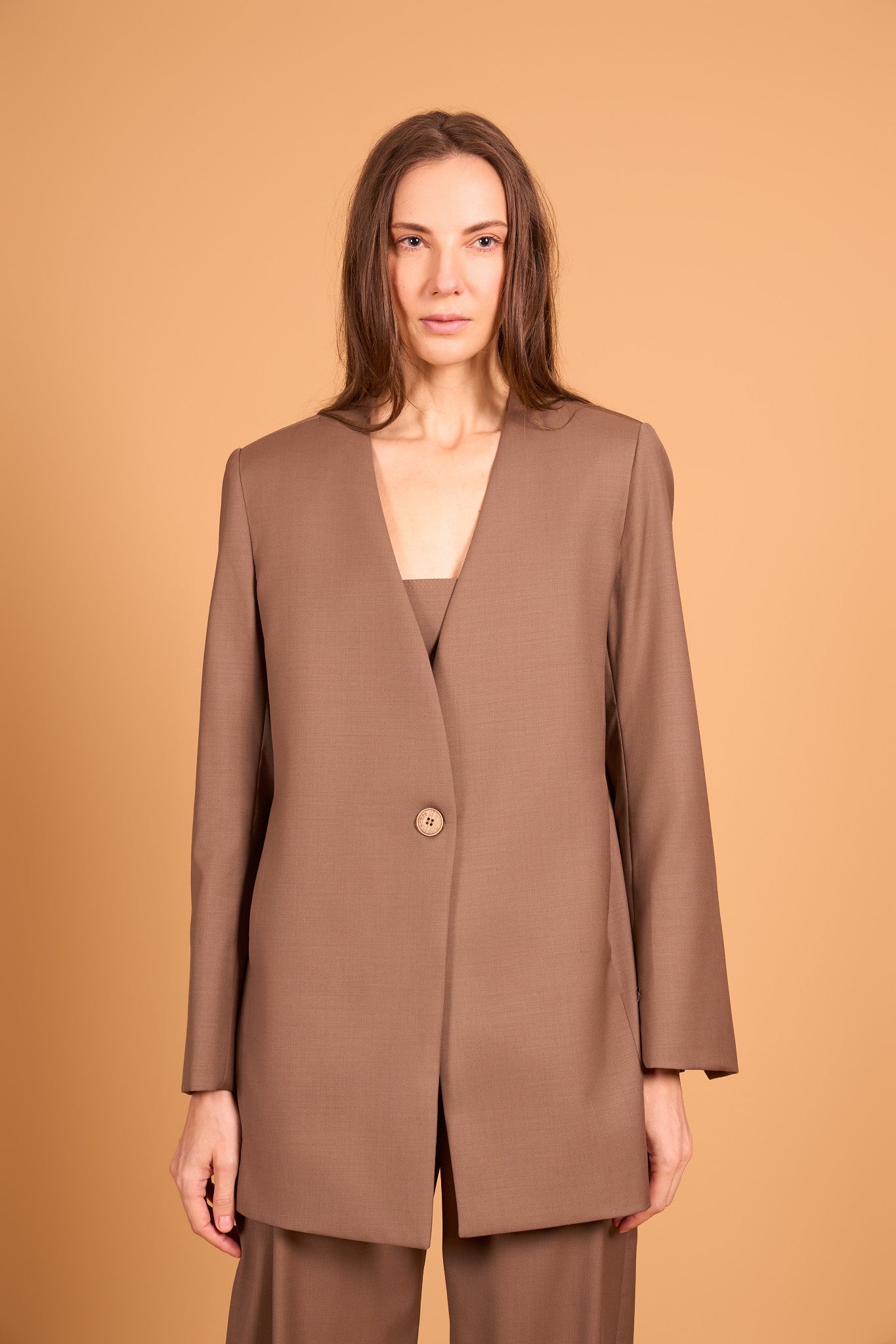 PURE LINE BLAZER WARM TAUPE