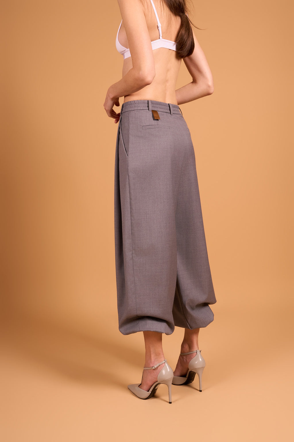 QUIET SWING TROUSER STONE