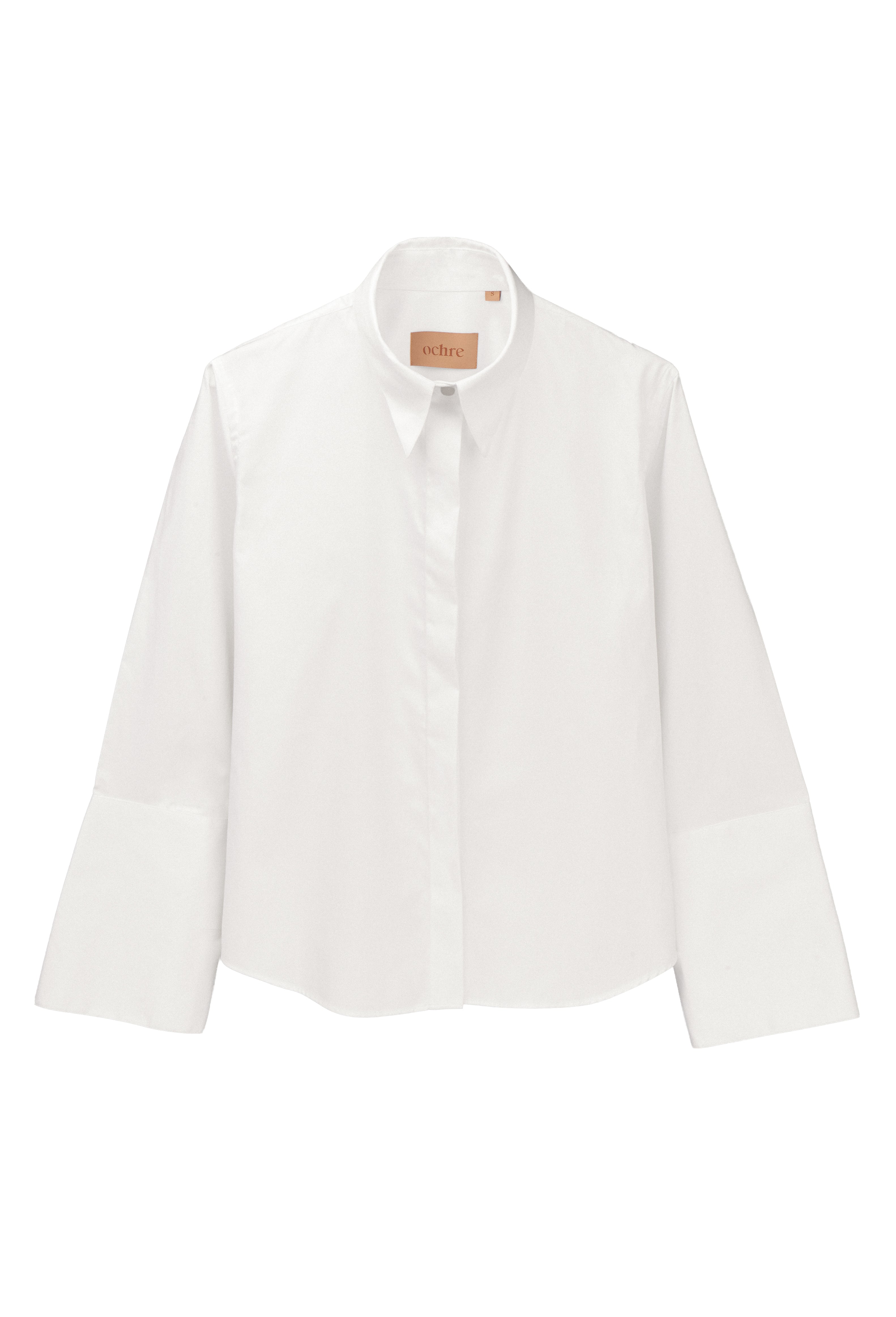 Precision Collar Shirt - vista frontal en movimiento, campaña Ochre