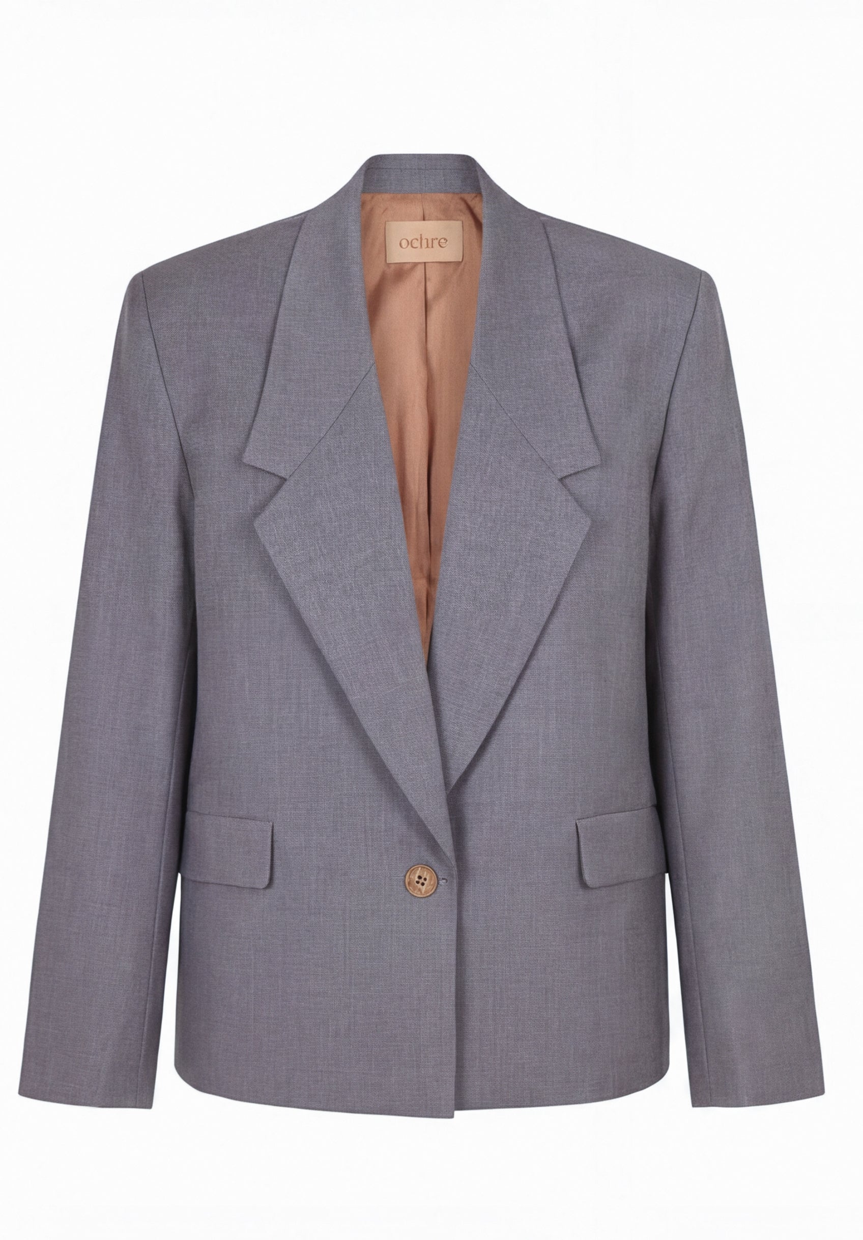 Architect Blazer Stone - look editorial, blazer gris piedra Ochre