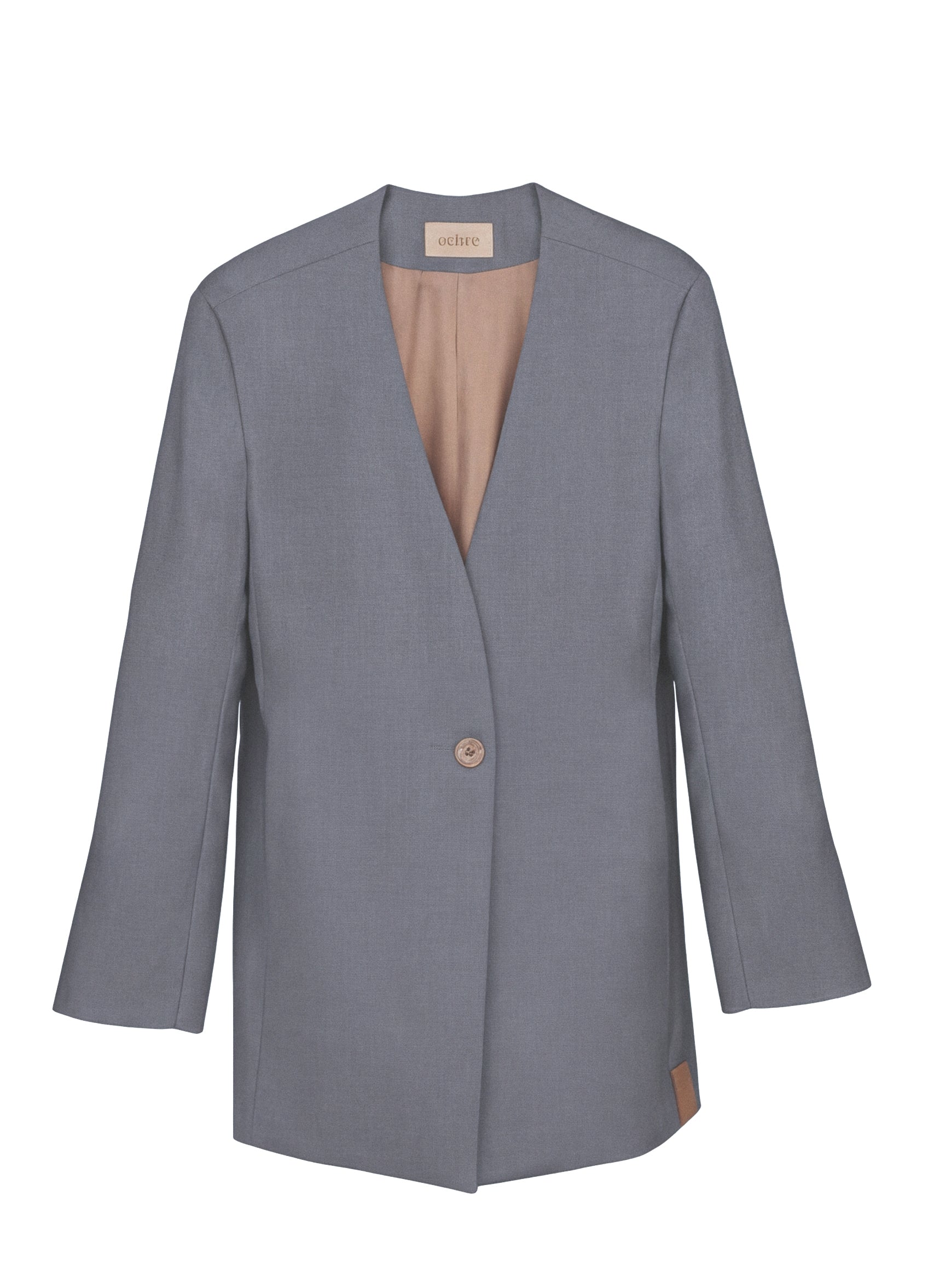 Pure Line Blazer Stone - look editorial, blazer gris piedra Ochre