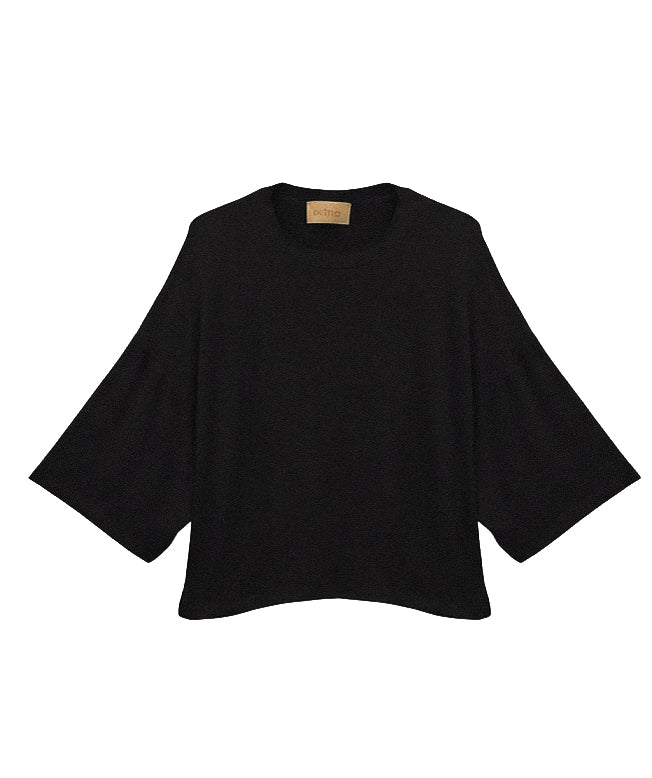 Fluid Diamond Tee Midnight - look editorial, camiseta azul medianoche Ochre