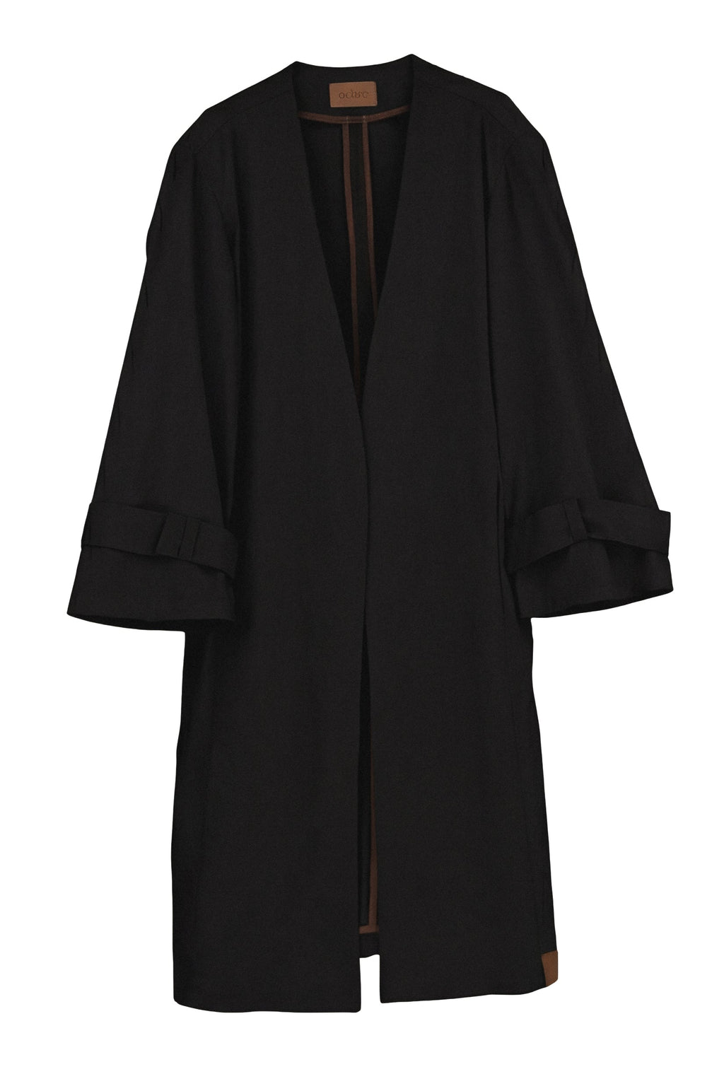Line Coat Midnight - look editorial, abrigo azul medianoche Ochre